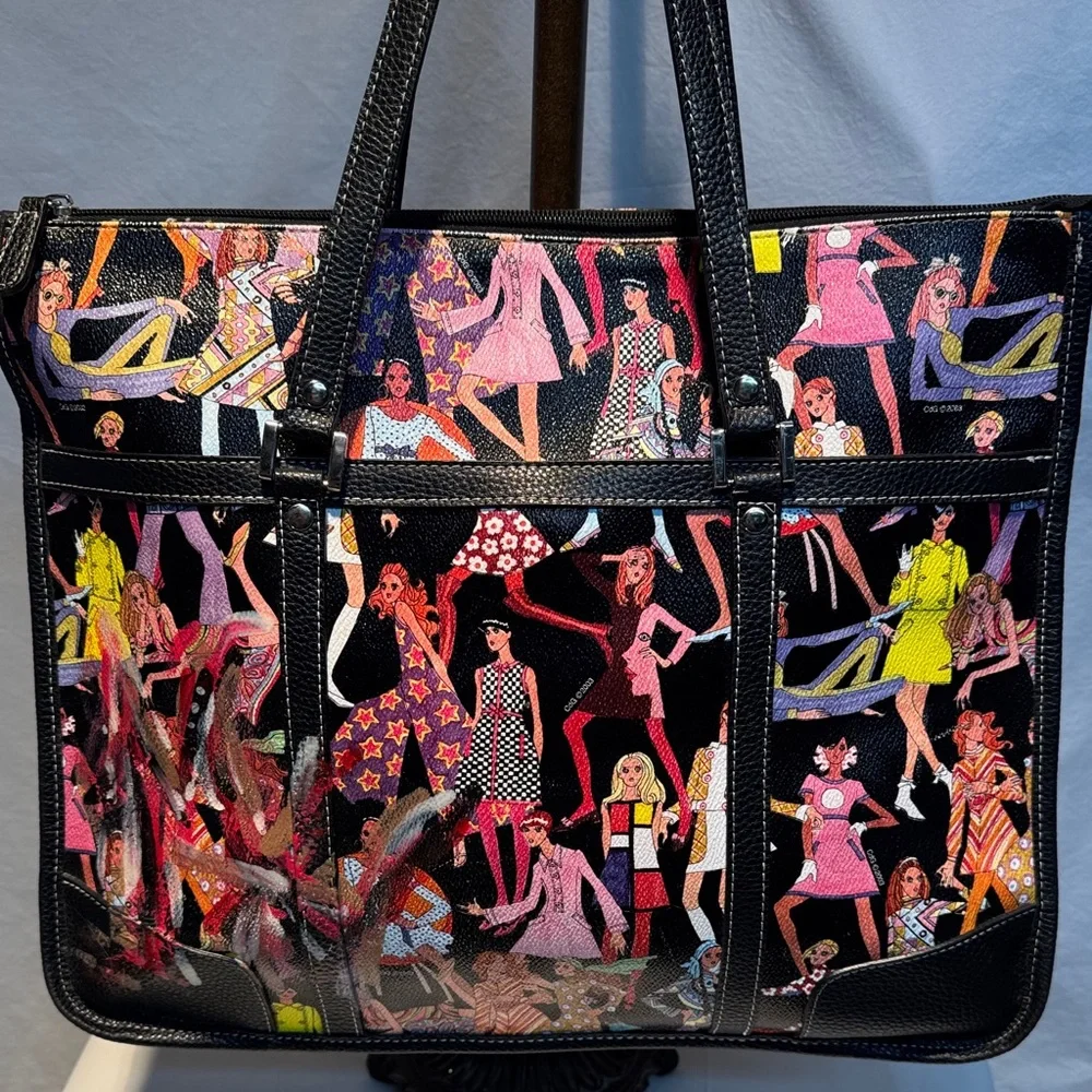 Sydney Love Black and Multicolor Graphic Tote